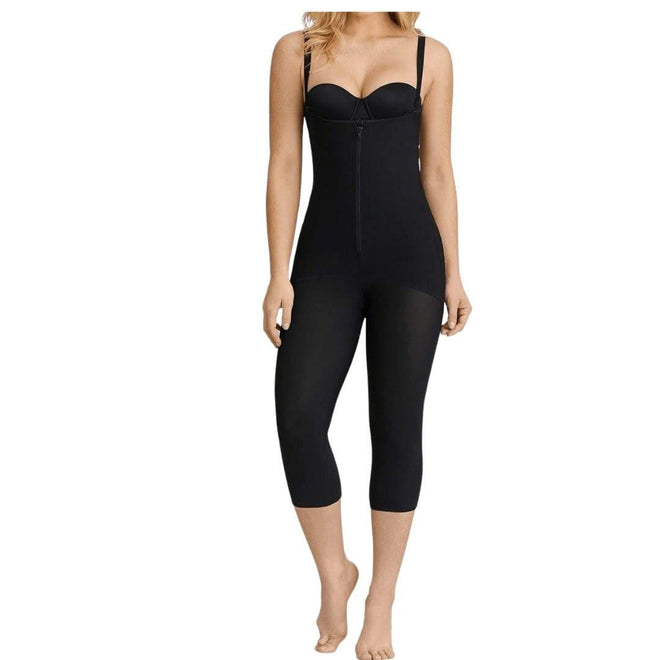 Hook-And-Zip Mid-Calf Sculpting Body Shaper - Hause Of J'mone